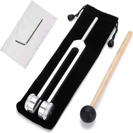 128Hz Tuning Fork Set Premium Stainless Steel Ear Cleaning Fork - Gentle Wax Removal & Relaxation Tool for Safe Home Use